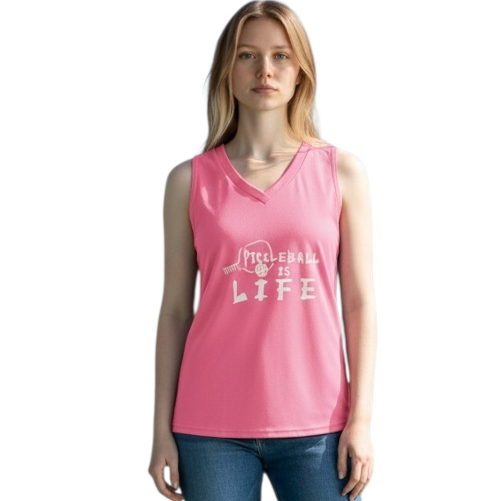 Augusta Pink Sleeveless Women's Athletic Top Size Medium